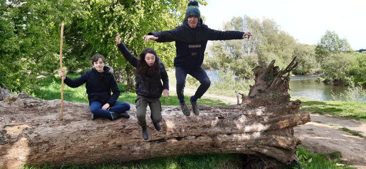 me and twins (with log)